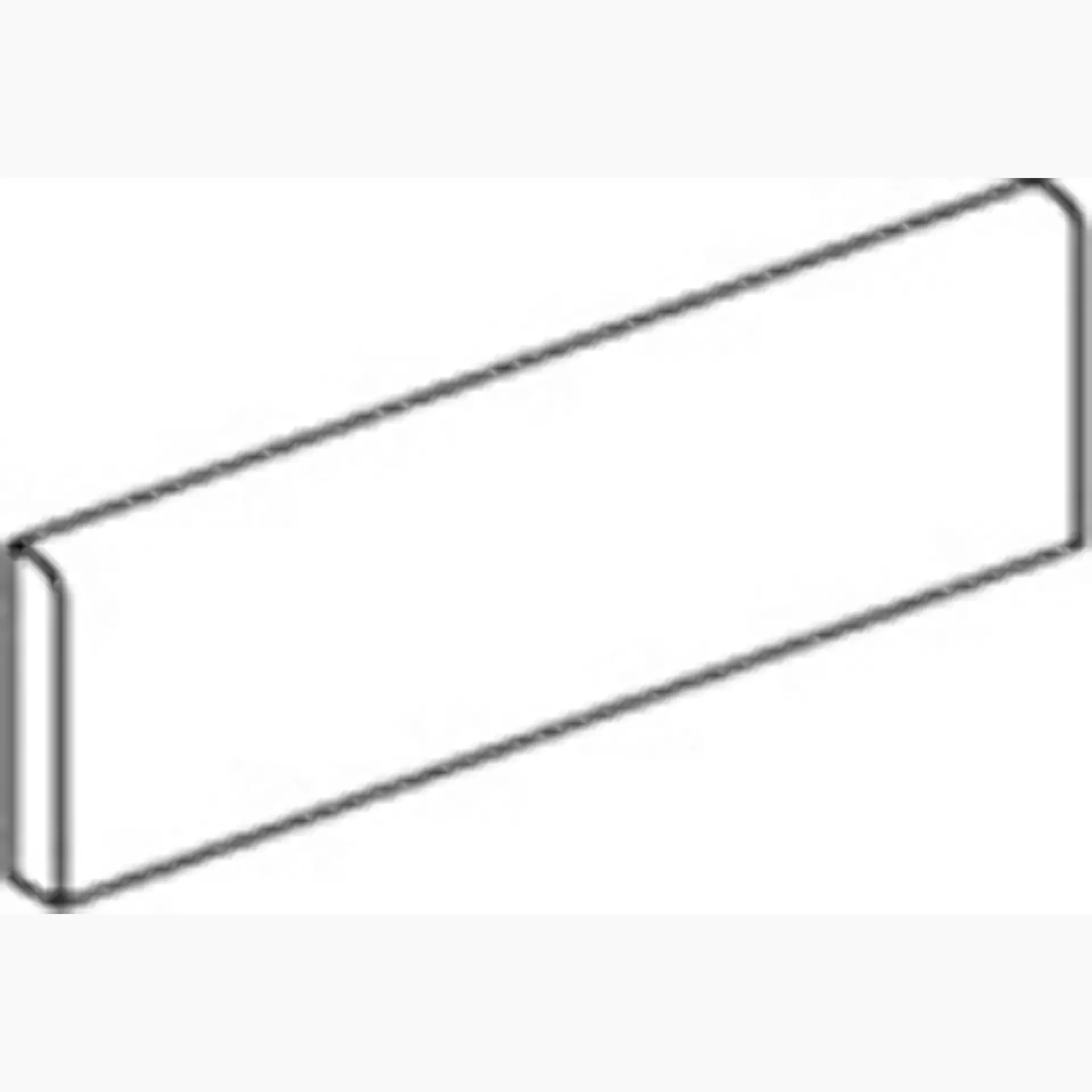 Imola Azuma Silver Natural Flat Matt Skirting board pezzispeciali 6x60cm rectified 10mm - AZMA BT60AG